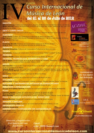 21th to 28th, July, 2012. IV International Music Course in León (Spain)